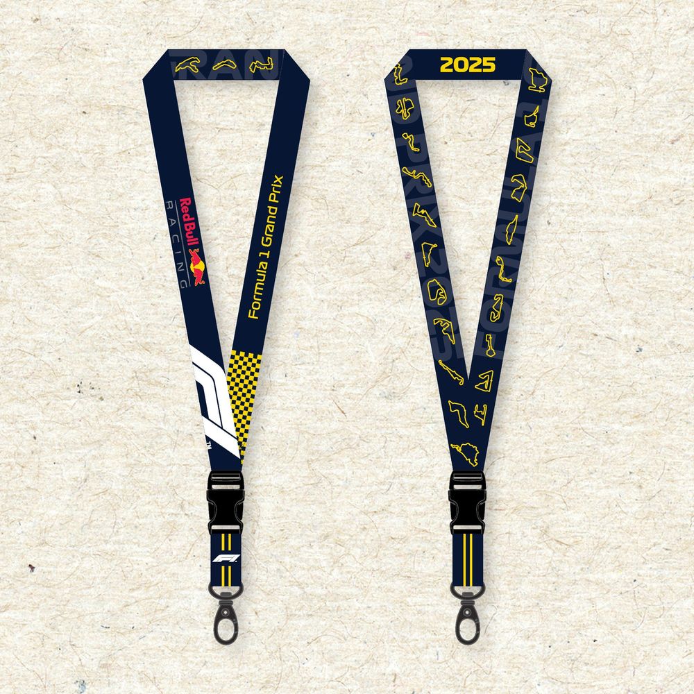 Oracle Redbull Racing Formula 1 Team Lanyard - Engineered for performance, Built for Style. A full sublimated lanyard equipped with Buckle and Hook for convenience. Soft polyester material gentle to skin. Designed with love for Formula 1 fans.