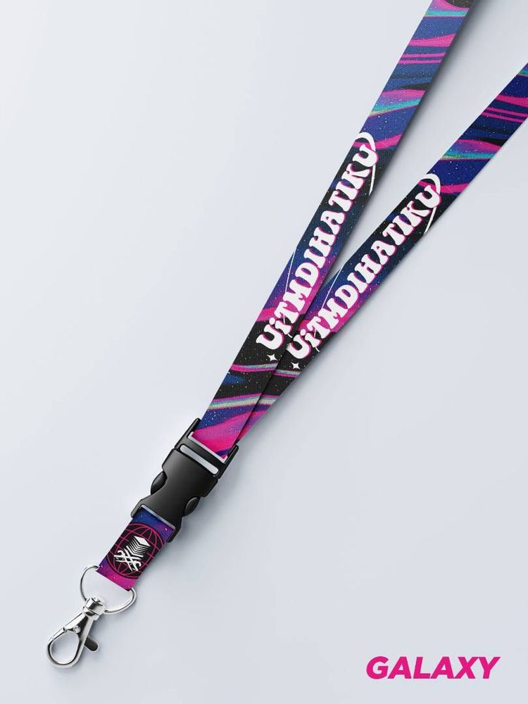 Galaxy UiTM Lanyard - Bring the spirits of champion to the class with our Uitm Series Lanyard. A full sublimated lanyard equipped with Buckle and Hook for convenience. Soft polyester material gentle to skin.