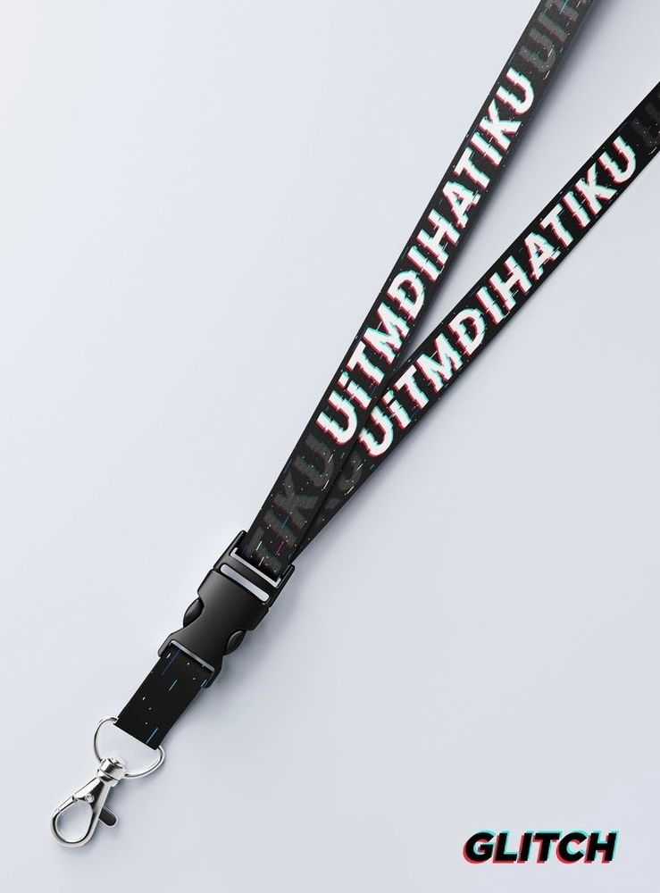 Glitch UiTM Lanyard - Bring the spirits of champion to the class with our Uitm Series Lanyard. A full sublimated lanyard equipped with Buckle and Hook for convenience. Soft polyester material gentle to skin.