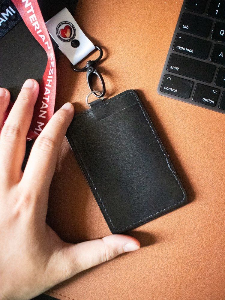 Pvc ID Card Holder Double Slot (Black) - We go for resistance, lightweight and low maintenance PVC material for this card holder as it is meant for daily use, complementing your lanyard. Comes with a double slot to make extra space for your cash or cards. Definitely a need.