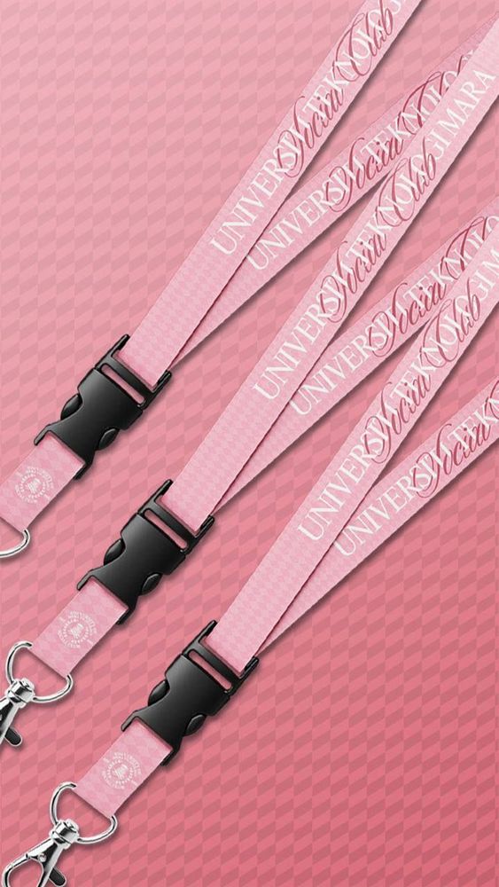 Rose UiTM Lanyard - Bring the spirits of champion to the class with our Uitm Series Lanyard. A full sublimated lanyard equipped with Buckle and Hook for convenience. Soft polyester material gentle to skin.