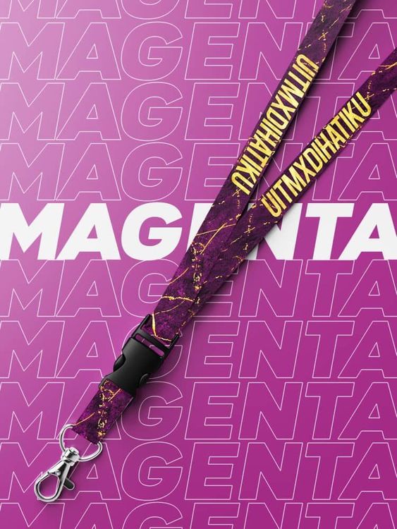 Magenta UiTM Lanyard - Bring the spirits of champion to the class with our Uitm Series Lanyard. A full sublimated lanyard equipped with Buckle and Hook for convenience. Soft polyester material gentle to skin.