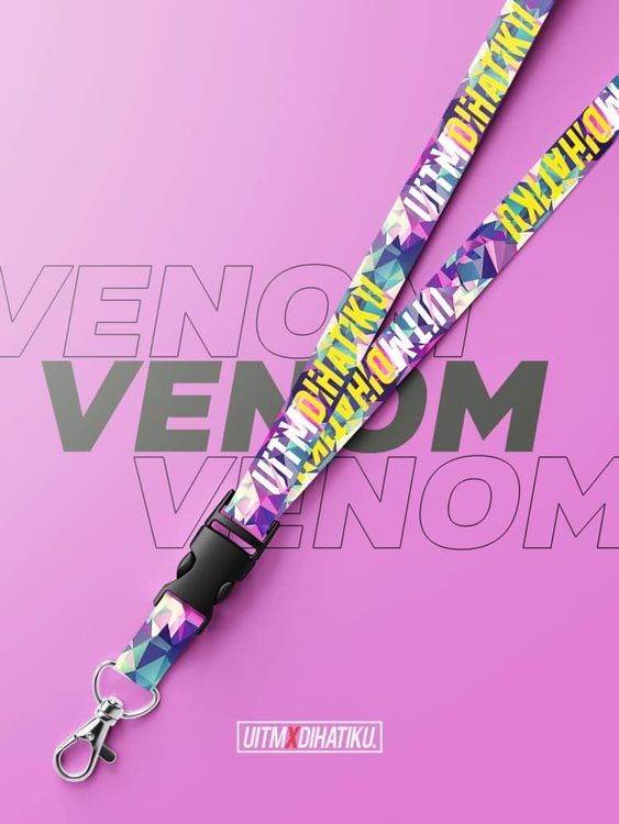 Venom UiTM Lanyard - Bring the spirits of champion to the class with our Uitm Series Lanyard. A full sublimated lanyard equipped with Buckle and Hook for convenience. Soft polyester material gentle to skin.